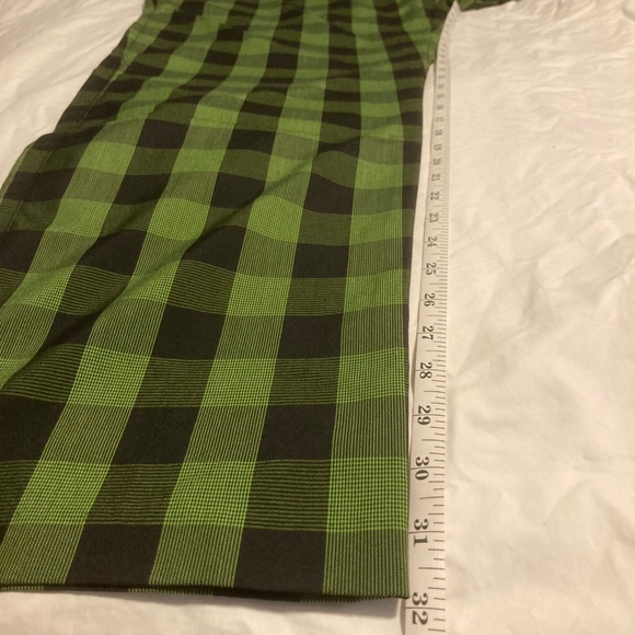 Adidas golf pants green black plaid 38 x 32 like new - Picture 5 of 9